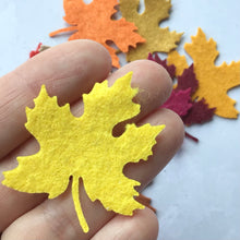 Load image into Gallery viewer, Medium Autumn Felt Maple Leaves, Die cut maple leaves, Felt Autumn Leaves