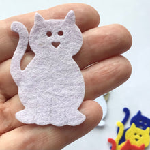 Load image into Gallery viewer, Pastel Felt Cats, Die Cut Felt Cats