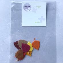 Load image into Gallery viewer, Small Autumn Felt Silver Birch Leaves, Die cut silver birch leaves, Felt Autumn Leaves