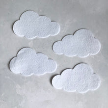 Load image into Gallery viewer, Large Felt Clouds, Die Cut Craft Supply (12cm x 7cm)