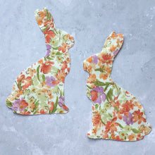 Load image into Gallery viewer, Large Spring Fabric Easter Bunnies, Die Cut Fabric Bunny Rabbits