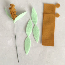 Load image into Gallery viewer, Yellow and Lemon Felt Flower Kit, Die cut felt flowers