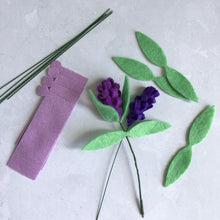 Load image into Gallery viewer, Felt Lavender Flower Kit, DIY Floral Craft