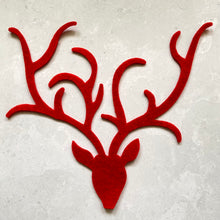 Load image into Gallery viewer, Extra Large Felt Stag Reindeer Head