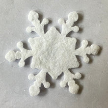 Load image into Gallery viewer, Felt Snowflakes, Style 1, Die Cut Felt Snowflakes
