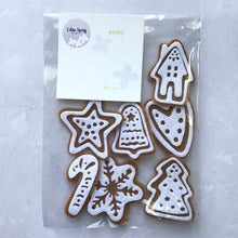 Load image into Gallery viewer, 7 Felt Gingerbread & Icing Cookies, Felt Christmas Cookie Ornament Kit