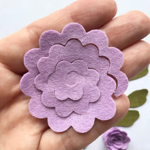 Load image into Gallery viewer, Small Felt Roses, 3D Roll Up Felt Die Cut Rose Flowers with Optional Leaves