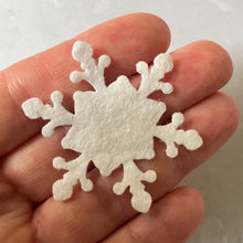 Load image into Gallery viewer, Felt Snowflakes, Style 1, Die Cut Felt Snowflakes