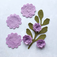 Load image into Gallery viewer, Small Felt Roses, 3D Roll Up Felt Die Cut Rose Flowers with Optional Leaves