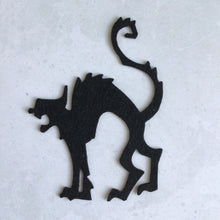 Load image into Gallery viewer, Felt Halloween Raven and Cat Die Cuts, Handmade Embellishments