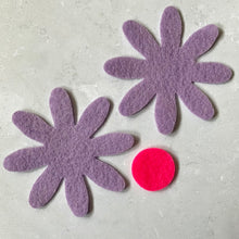 Load image into Gallery viewer, Multicoloured Felt Daisy Flowers, LARGE, Felt Die Cut Daisies