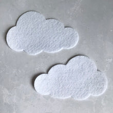Load image into Gallery viewer, Large Felt Clouds, Die Cut Craft Supply (12cm x 7cm)