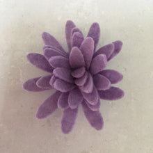 Load image into Gallery viewer, Lilac Felt Chrysanthemums, Die Cut Felt Chrysanthemum Flowers, Purple Felt Chrysanthemums