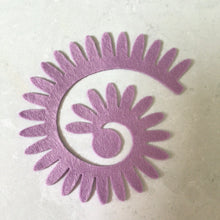 Load image into Gallery viewer, Lilac Felt Chrysanthemums, Die Cut Felt Chrysanthemum Flowers, Purple Felt Chrysanthemums