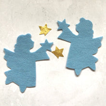 Load image into Gallery viewer, Gold and Felt Christmas Angels, Make Your Own Angel Kit