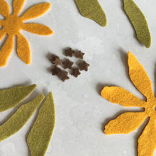 Load image into Gallery viewer, Felt Black Eyed Susan Flowers, Large, Die Cut Felt Flowers