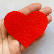 Load image into Gallery viewer, Red Felt Hearts, Multi Size Pack, Die Cut Felt Hearts