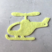 Load image into Gallery viewer, Felt Helicopters, Mixed Pack, Felt Die Cut Helicopter