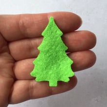 Load image into Gallery viewer, Green Felt Trees, Medium Sized Trees, Die Cut Felt Trees, Felt Christmas Trees