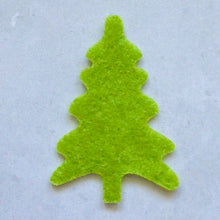 Load image into Gallery viewer, Small Felt Christmas Trees, Felt Die Cut Trees, Christmas Table Sprinkles