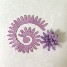 Load image into Gallery viewer, Lilac Felt Chrysanthemums, Die Cut Felt Chrysanthemum Flowers, Purple Felt Chrysanthemums
