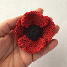 Load image into Gallery viewer, Red Poppy brooch, Red Flower Pin, Remembrance Day Brooch