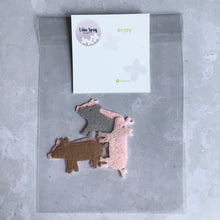 Load image into Gallery viewer, Pink Felt Pigs, Felt Die Cut Pigs