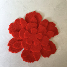 Load image into Gallery viewer, Red Felt Flowers, Large Die Cut Felt Flowers