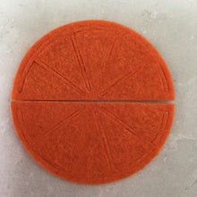 Load image into Gallery viewer, Felt Orange Slice, Felt Die Cut Oranges, Die Cut Orange Segment,