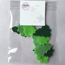 Load image into Gallery viewer, Green Felt Trees, Medium Sized Trees, Die Cut Felt Trees, Felt Christmas Trees