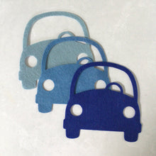 Load image into Gallery viewer, Large Felt Cars, Felt Die Cut Cars