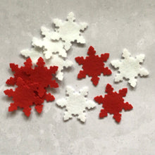 Load image into Gallery viewer, Scandi Felt Snowflakes, Die Cut Felt Snowflakes