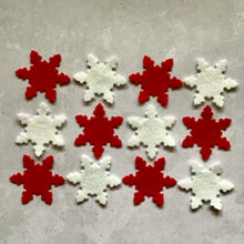 Load image into Gallery viewer, Scandi Felt Snowflakes, Die Cut Felt Snowflakes