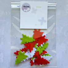 Load image into Gallery viewer, Small Felt Christmas Trees, Felt Die Cut Trees, Christmas Table Sprinkles