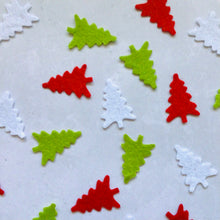 Load image into Gallery viewer, Small Felt Christmas Trees, Felt Die Cut Trees, Christmas Table Sprinkles