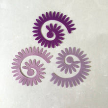 Load image into Gallery viewer, Lilac Felt Chrysanthemums, Die Cut Felt Chrysanthemum Flowers, Purple Felt Chrysanthemums