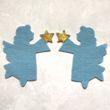 Load image into Gallery viewer, Gold and Felt Christmas Angels, Make Your Own Angel Kit