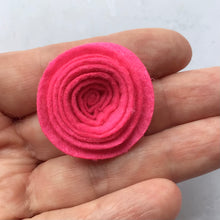 Load image into Gallery viewer, Pink Felt Ranunculus Flowers, Felt Die Cut Flowers