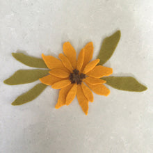 Load image into Gallery viewer, Felt Black Eyed Susan Flowers, Large, Die Cut Felt Flowers