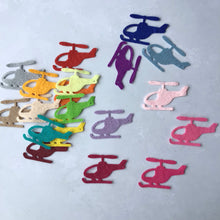 Load image into Gallery viewer, Felt Helicopters, Mixed Pack, Felt Die Cut Helicopter