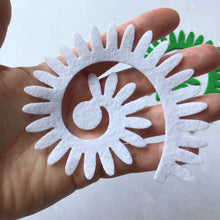 Load image into Gallery viewer, Christmas Felt Chrysanthemums, Felt Die Cut Flowers, 3D Roll Up Flowers