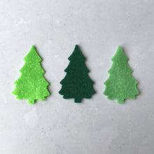 Load image into Gallery viewer, Green Felt Trees, Medium Sized Trees, Die Cut Felt Trees, Felt Christmas Trees