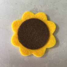Load image into Gallery viewer, Yellow Felt Sunflowers, Large Die Cut Felt Flowers