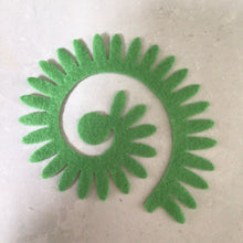 Load image into Gallery viewer, Green & Blue Felt Succulents, Felt Die Cut Succulents Flowers