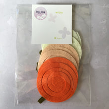 Load image into Gallery viewer, Orange Felt Ranunculus Flowers, Felt Die Cut Flowers