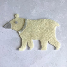 Load image into Gallery viewer, Felt Polar Bears, Die Cut Polar Bear