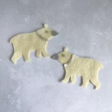 Load image into Gallery viewer, Felt Polar Bears, Die Cut Polar Bear