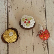 Load image into Gallery viewer, Christmas Pudding Knitting Pattern, Ferrero Rocher Chocolate Cover