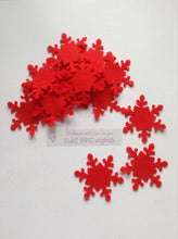 Load image into Gallery viewer, Felt Snowflakes, Style 1, Die Cut Felt Snowflakes