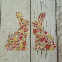Load image into Gallery viewer, Large Spring Fabric Easter Bunnies, Die Cut Fabric Bunny Rabbits